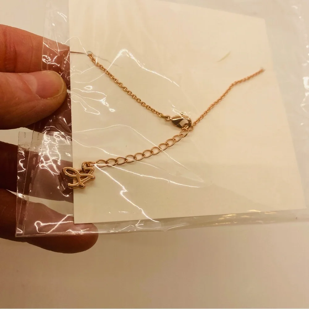 NWT Adore Bracelet Swarovski Crystals Organic Circle Rose Gold Tone - Picture 5 of 8